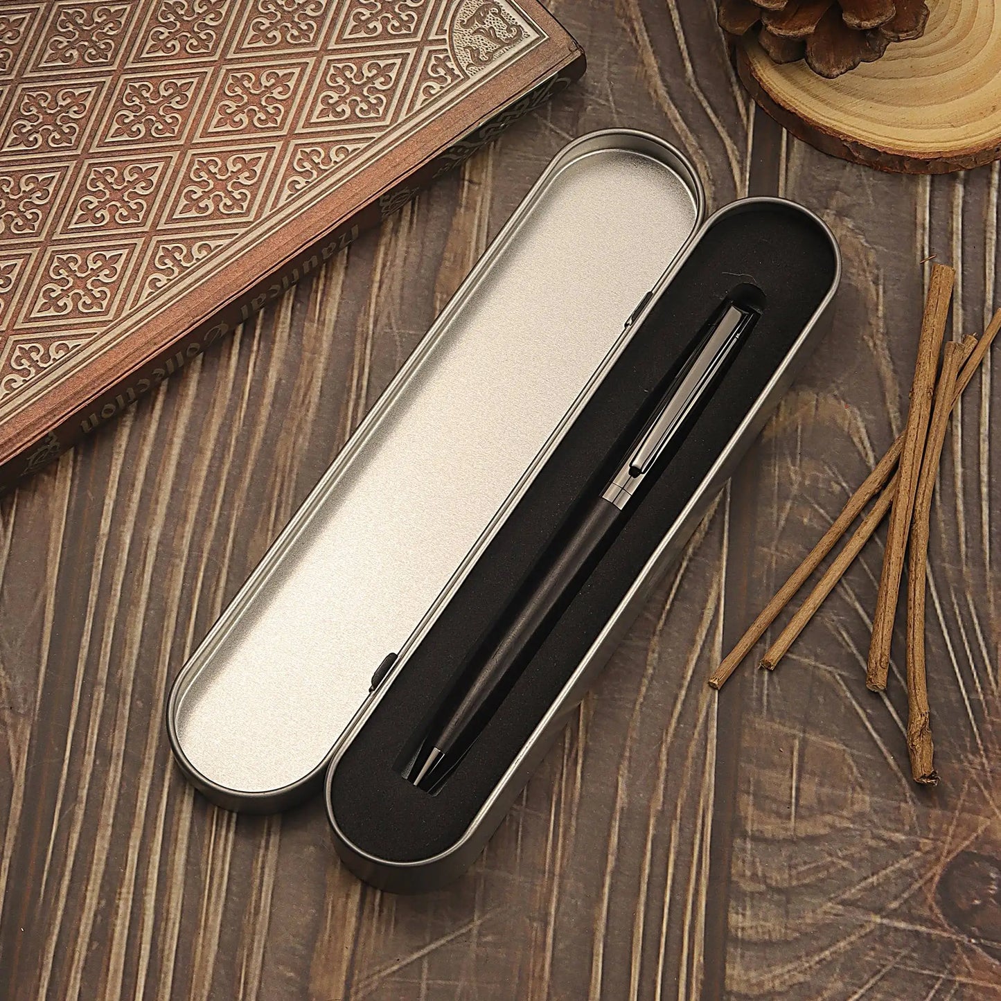 Premium Rosewood & Ebony Ballpoint Pen
